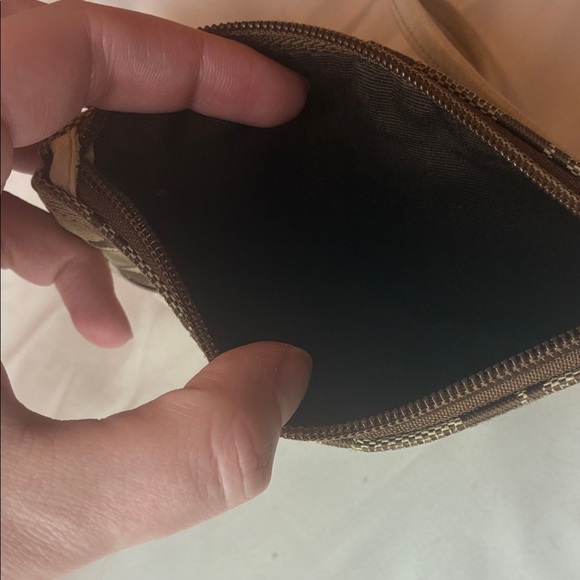 Coach Signature Women’s Brown and Cream Wristlet Wallet - Picture 9 of 11